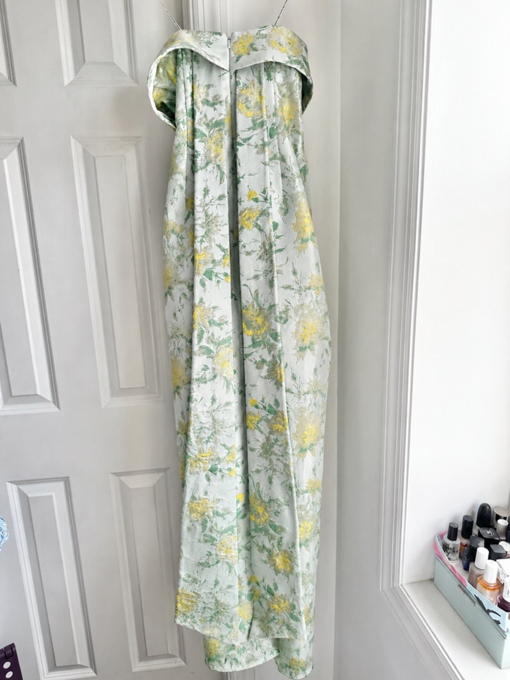Katie May Elin Strapless Jacquard Floral Gown - Picture 3 of 7